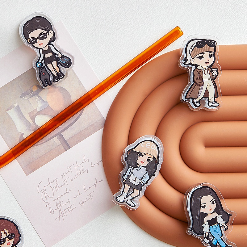 1 Kẹp Giấy Acrylic Thời Trang Cho Nữ