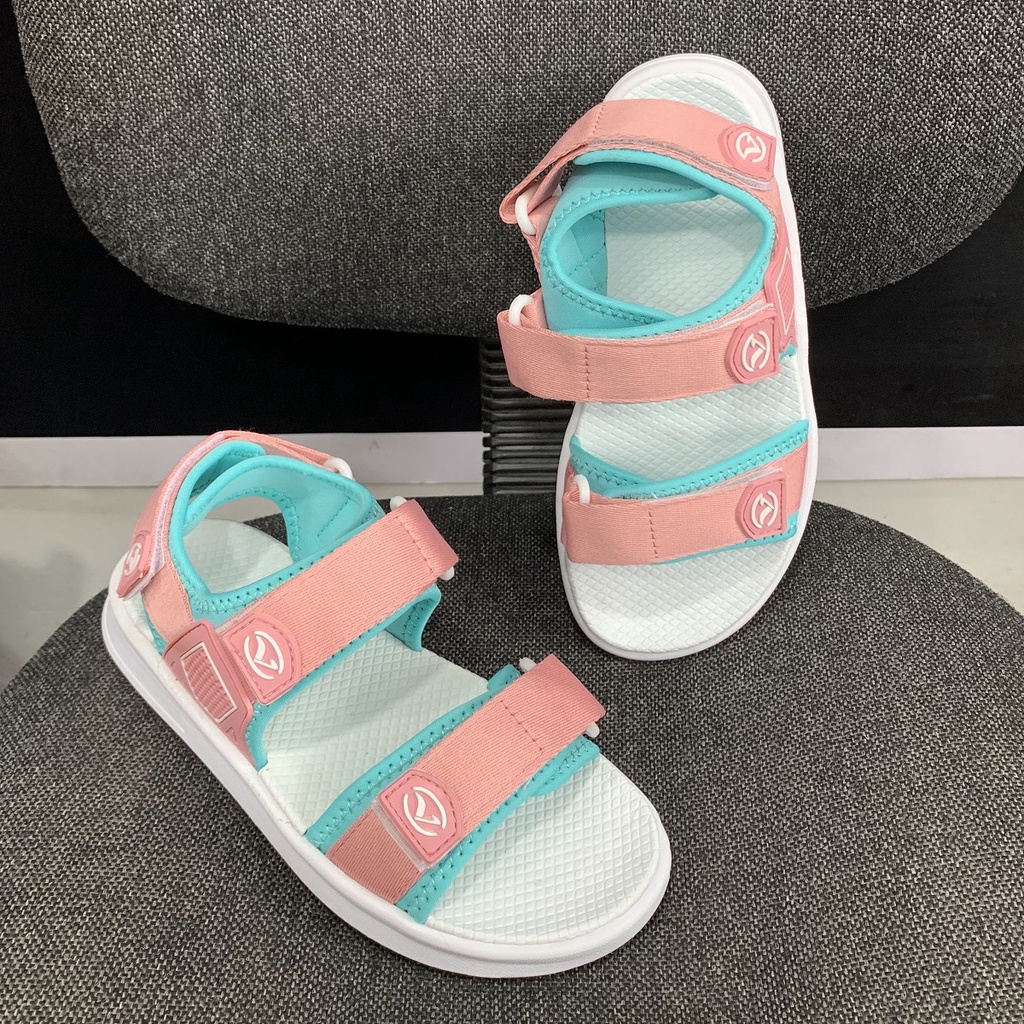 Giày Sandal Nữ Hiệu Rova - Xăng đan đi học RV2205P Hồng xanh dương