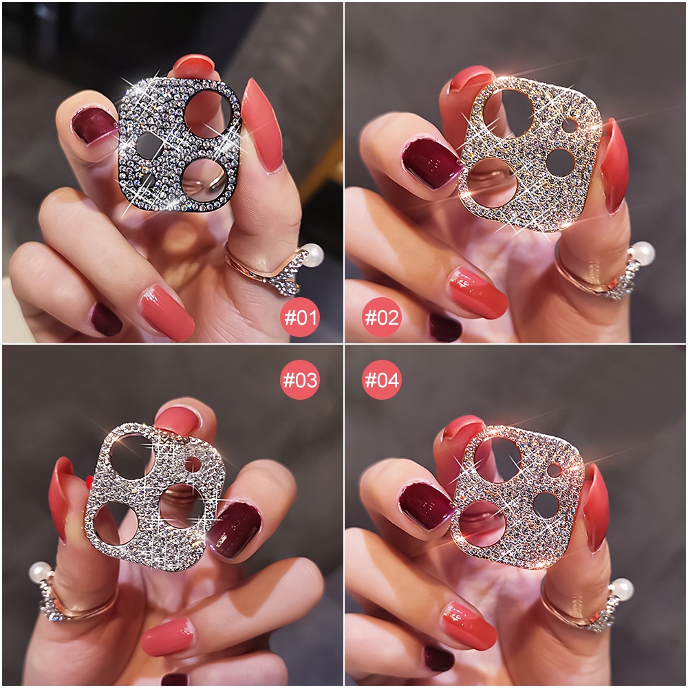 Miếng dán kim cương 3D chống trầy chống vết dầu bảo vệ camera thích hợp cho iPhone 12 mini 11 pro max
