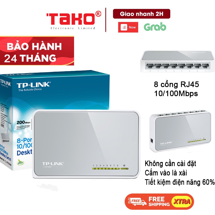 TL-SF1008D Bộ Chia Tín Hiệu Để Bàn 8 cổng 10/100Mbps