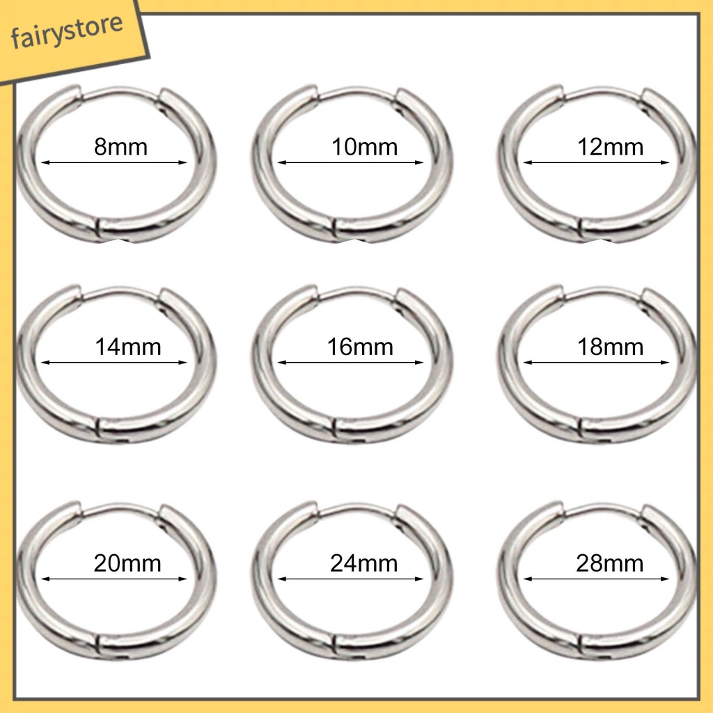 1 Khuyên tai hình tròn thiết kế đơn giản cho nam và nữ