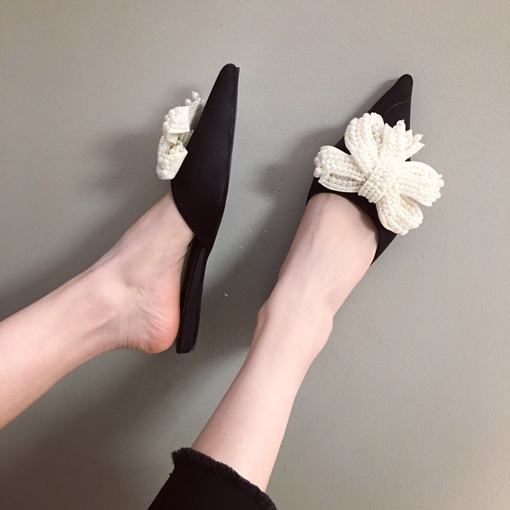 Dép nữ, sục nữ thời trang đính nơ hàng đẹp