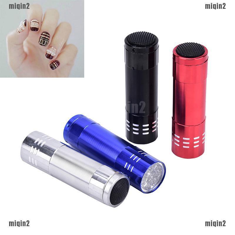 Đèn pin 9 Led UV sấy khô nước sơn móng tiện dụng