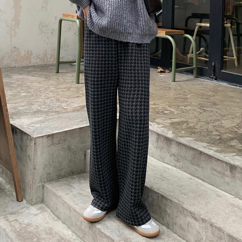 Quần Dài Ống Rộng Họa Tiết Caro Thời Trang Cá Tính Cho Nữ | BigBuy360 - bigbuy360.vn