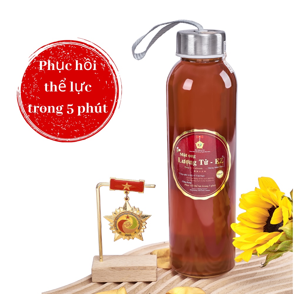 Mật Ong Lượng Tử EZ Phục Hồi Thể Lực Trong 5 Phút, Đóng chai 500ml Công Nghệ Đầu Tiên tại Việt Nam Mã GS1 8938545193012