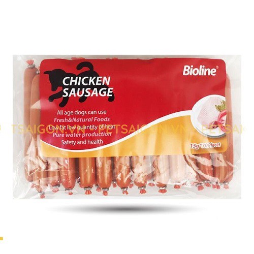 [CHÍNH HÃNG] GÓI 30 CÂY XÚC XÍCH BIOLINE CHO CHÓ MÈO