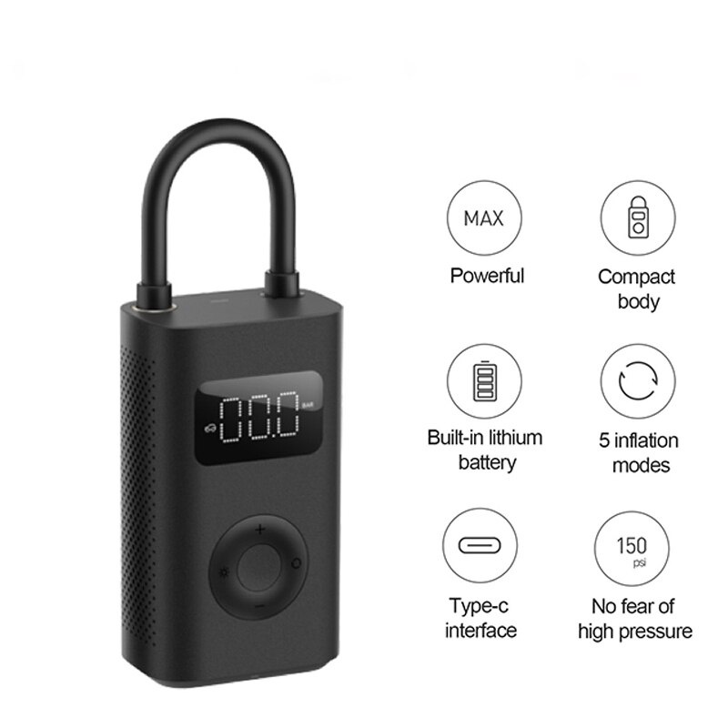 Bơm điện cầm tay Xiaomi 1S đa năng cổng type-C - Bơm điện Mijia Bicycle Pump 1S MJCQB04QJ model 2021