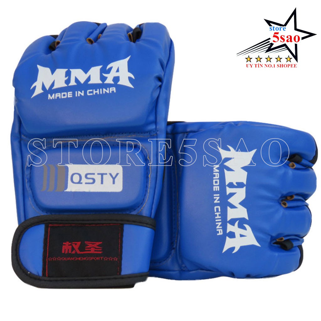 🎁 Găng võ tự do MMA hở ngón tập võ ⚡FREESHIP⚡ Găng tay võ thuật hở ngón giá rẻ