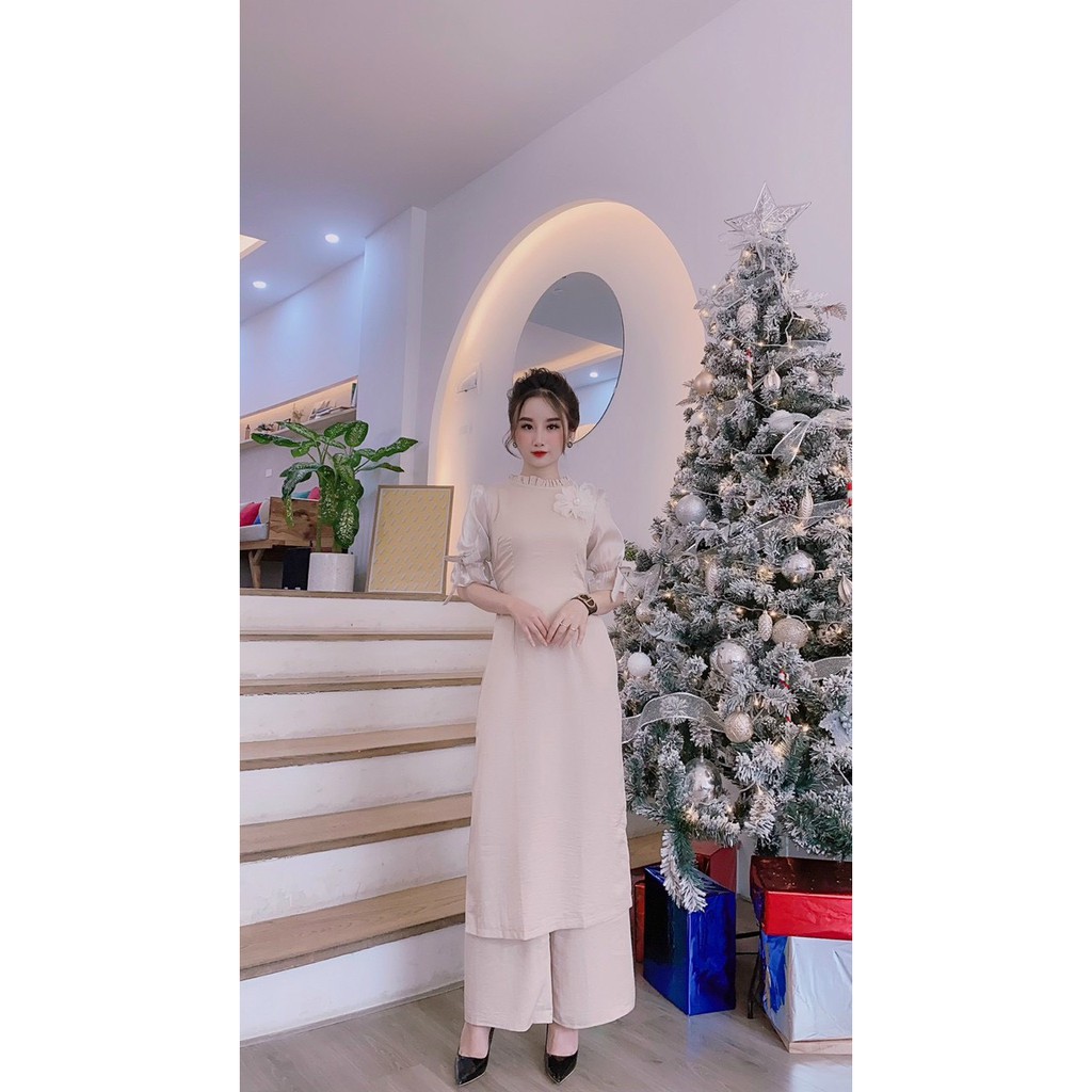 Áo Dài Cách Tân Vải Lụa Hàng Thiết Kế Kèm Quần | BigBuy360 - bigbuy360.vn