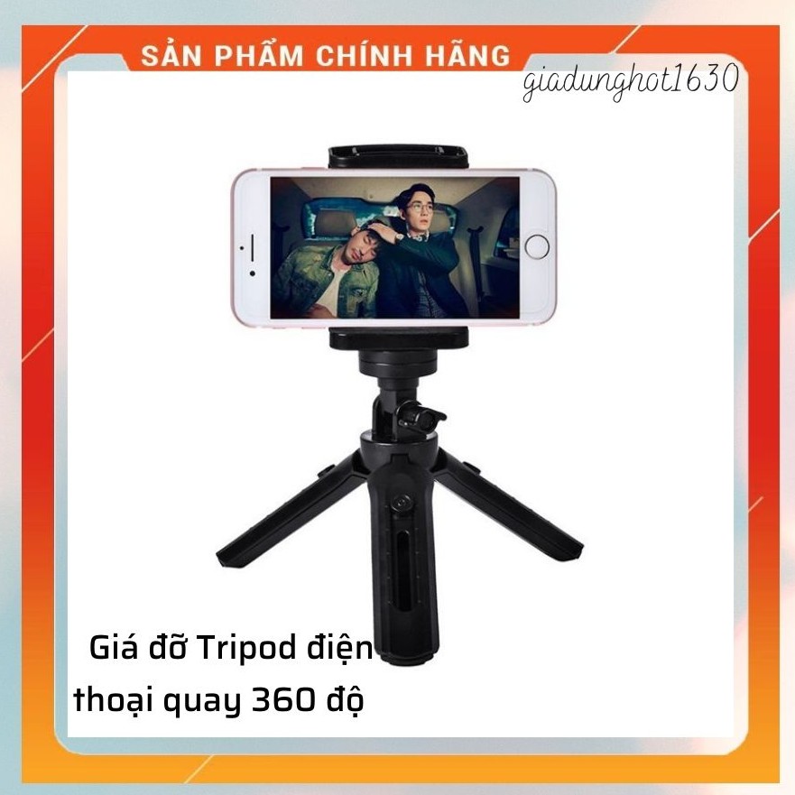 (Rẻ vô địch) Gậy Tripod support 2 nấc cao cấp dành cho điện thoại, quay 360 độ, quay video, livetream