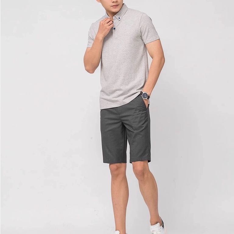 Áo thun polo nam Aristino APS016S9 phông ngắn tay có cổ bẻ dáng slim fit ôm nhẹ trơn màu vải cotton cao cấp mềm mát