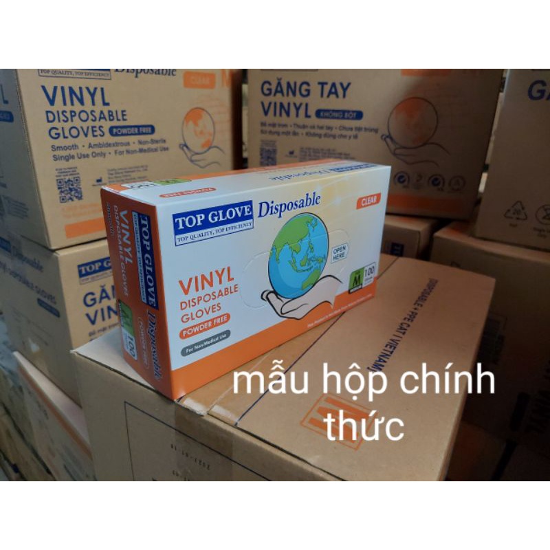 Găng tay trong suốt vinyl Blend dày , dai dùng cho thực phẩm, phun xăm, thẩm mỹ