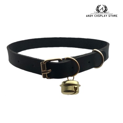 [CÓ SẴN] Vòng cổ giả da đính chuông bạc nhỏ