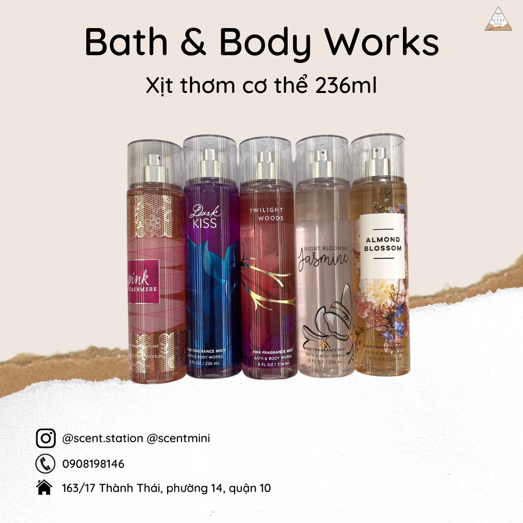 [Link 1] Xịt thơm cơ thể Body mist Bath &amp; Body Works 236ml
