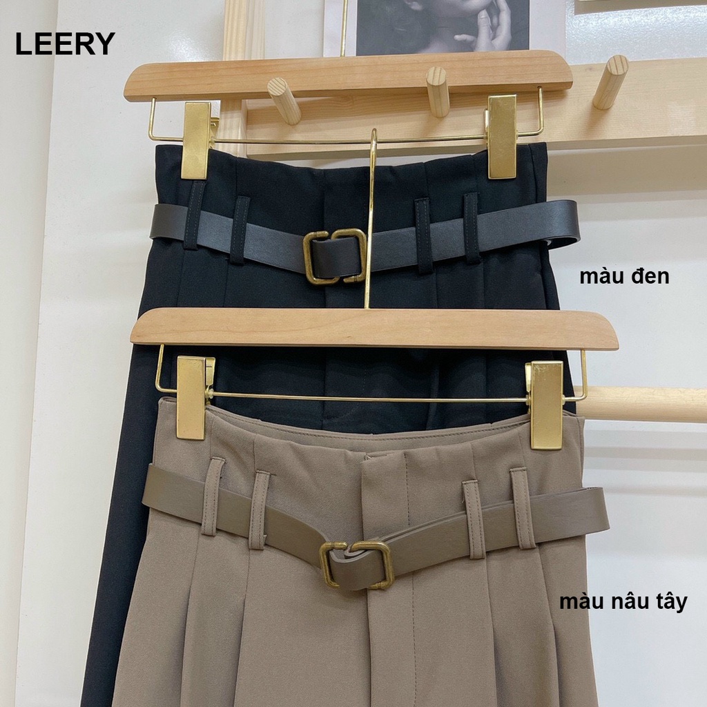 Quần suông lưng cao công sở nữ, thiết kế chất vải đẹp loại QS-02 - LEERY