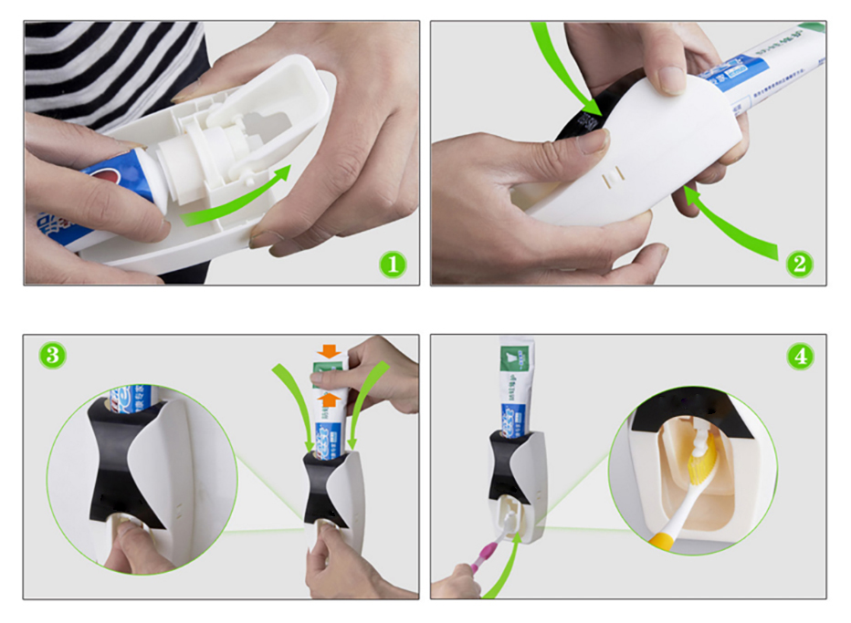 Set 2 Dụng Cụ Nặn Kem Đánh Răng Tự Động Sáng Tạo