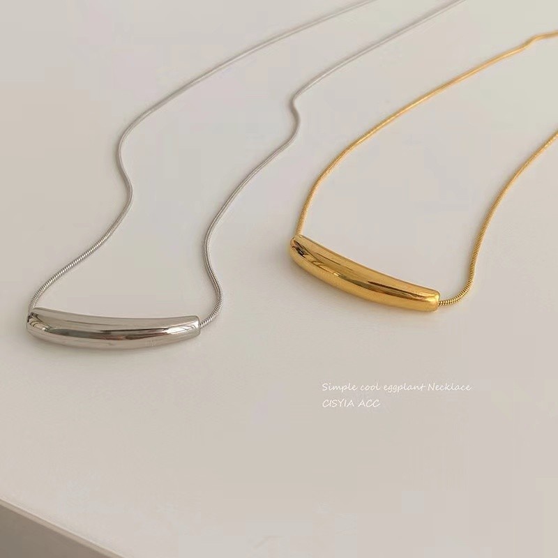 Dây Chuyền Bằng Thép Titan Thiết Kế Đơn Giản Phong Cách Mới Cho Nữ F427