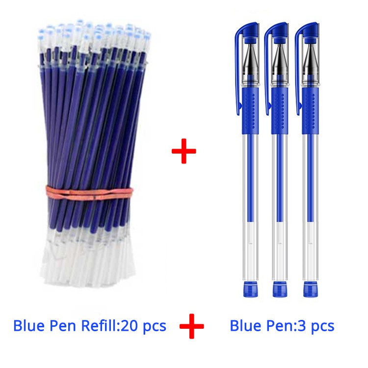 Set 23 Ruột Bút Bi Mực Xanh Đỏ/Đen 0.5mm Cho Học Sinh/Văn Phòng
