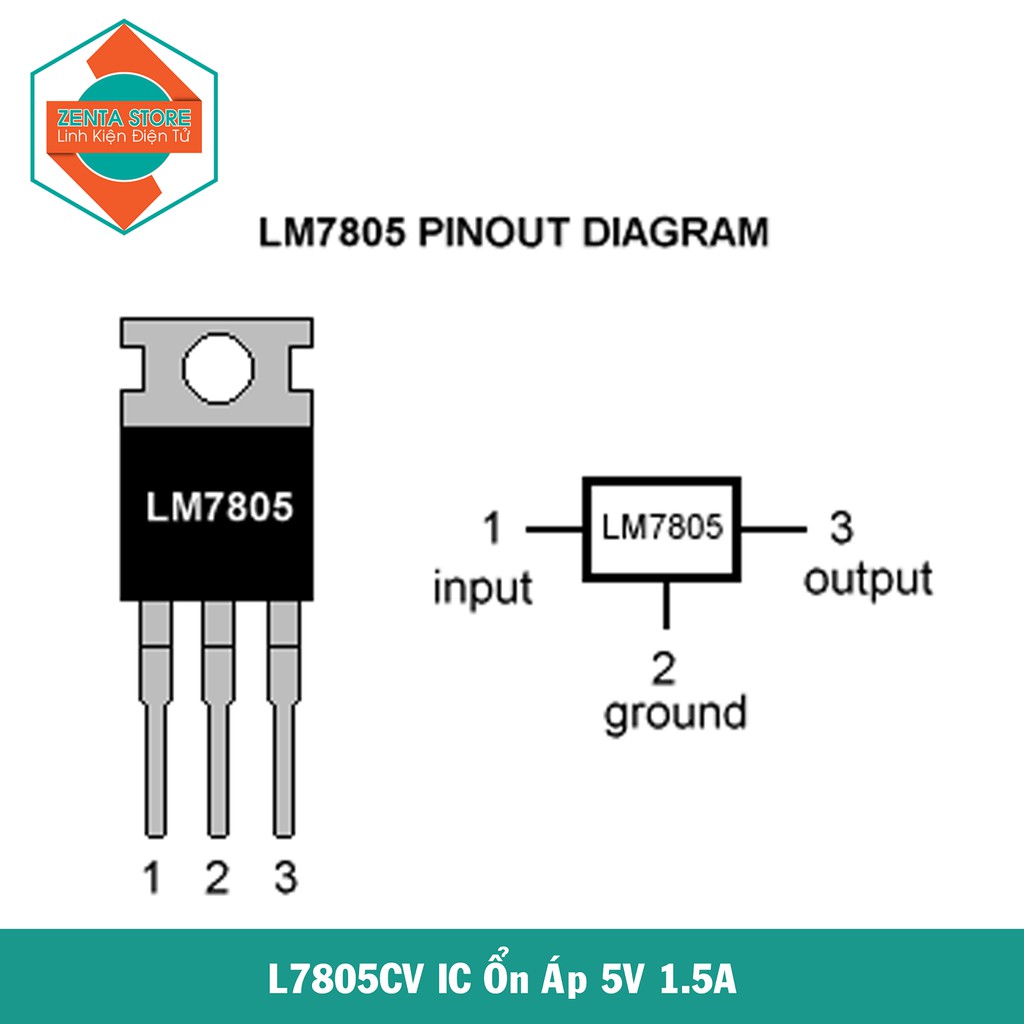 7805 L7805CV LM7805 IC Ổn Áp Nguồn 5V 1.5A