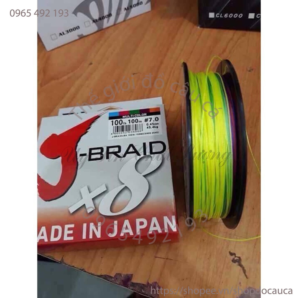 Dù câu Nhật DAIWA J-BRAID x8 100m ( rẻ vô địch )