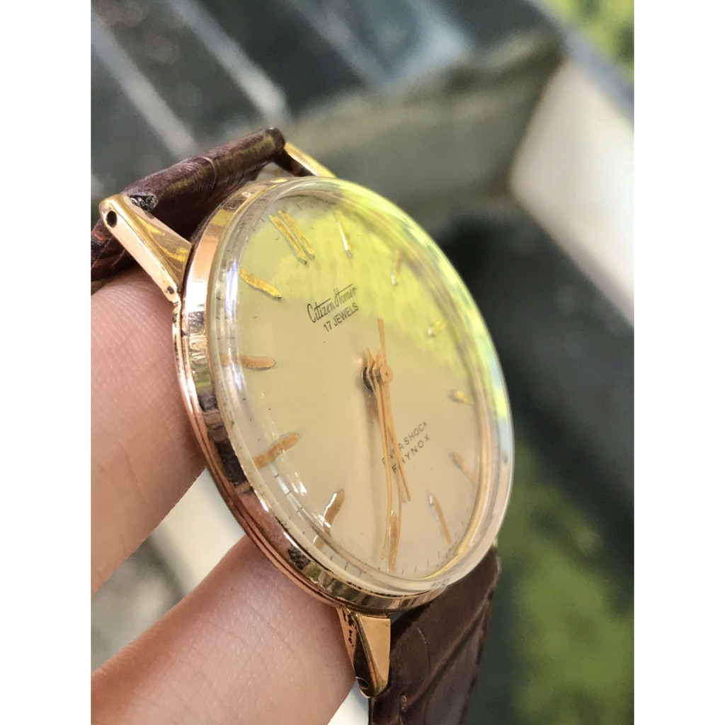 Đồng hồ nữ Citizen Homer cơ lên cót tay, dây da