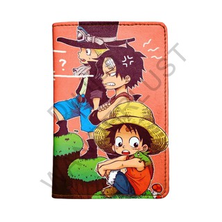 Bao da passport/hộ chiếu cao cấp in hình Luffy x Ace x Sabo - mã OP_PP_135