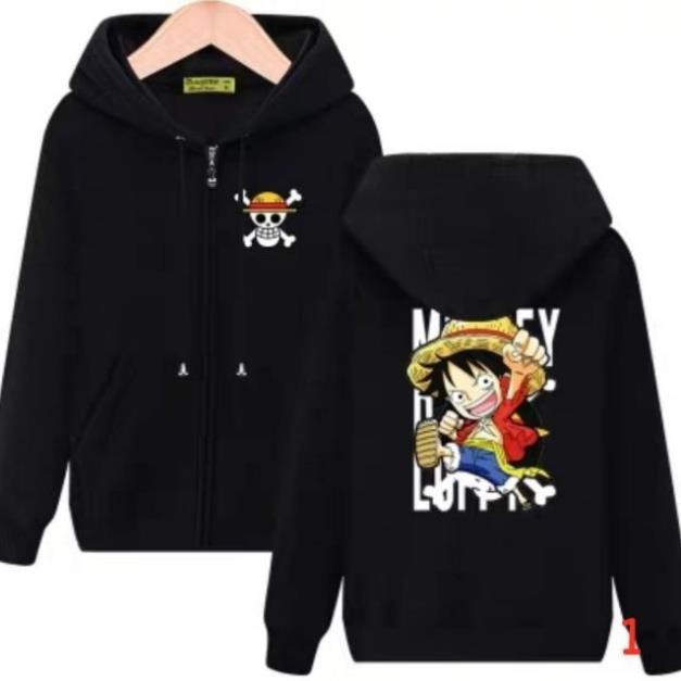 BÁN CHẠY - Áo Khoác Đen Luffy - One Piece Mũ Rơm