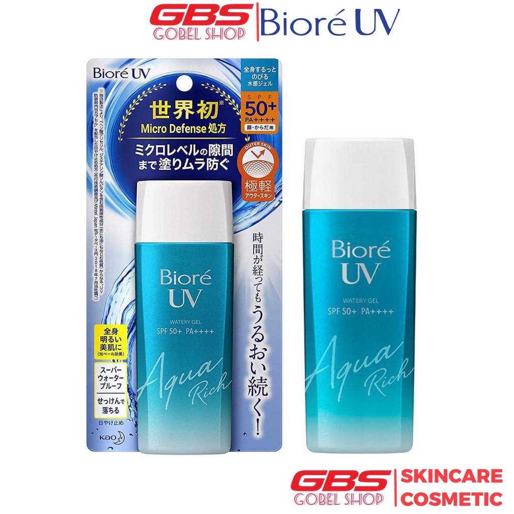 [Hàng Nhật Nội Địa] Kem Chống Nắng Bioré - Biore UV Aqua Rich Watery Gel SPF50+ PA++++ 90ml
