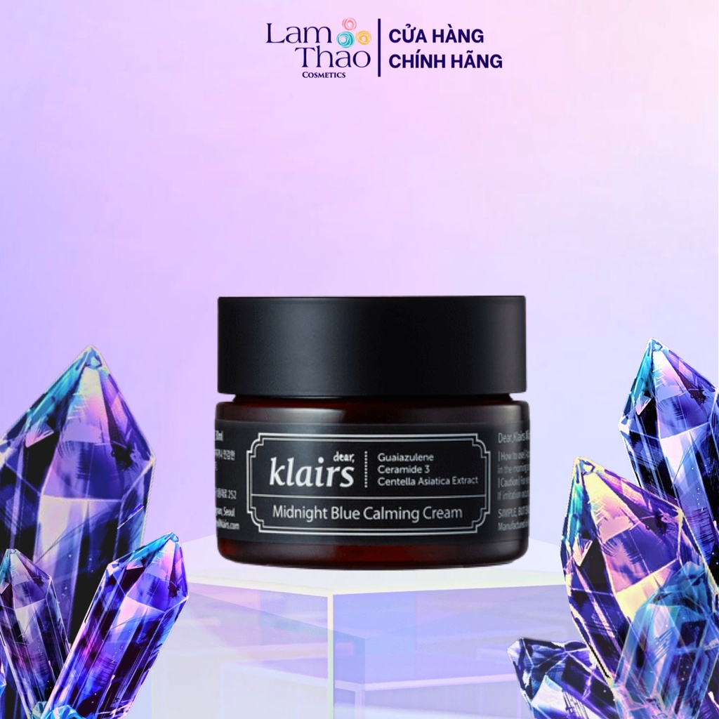 Kem Dưỡng Làm Dịu Và Phục Hồi Da Klairs Midnight Blue Calming Cream Mẫu Mới 30ml