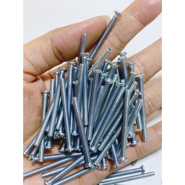 Ốc bulong 3li 3ly răng nhuyễn đầu 3ke chất liệu sắt, lắp thông dụng