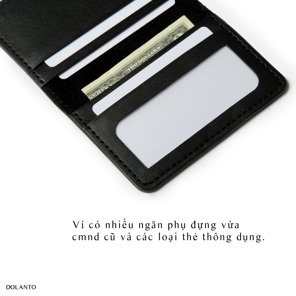 VÍ ĐỰNG THẺ MINI Cardholder FEATHERS Da Thật Nhập Khẩu Cao Cấp Unisex Thương Hiệu DOLANTO