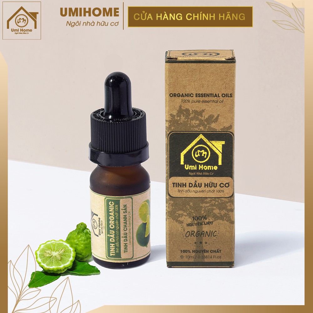 Tinh dầu thơm phòng Chanh Sần Lime hữu cơ UMIHOME nguyên chất - Giảm căng thẳng, ngừa cảm lạnh, cúm, ho, viêm xoang