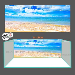 Tranh 3D dán bể cá cảnh - Cường Điện - Nhiều kích thướt