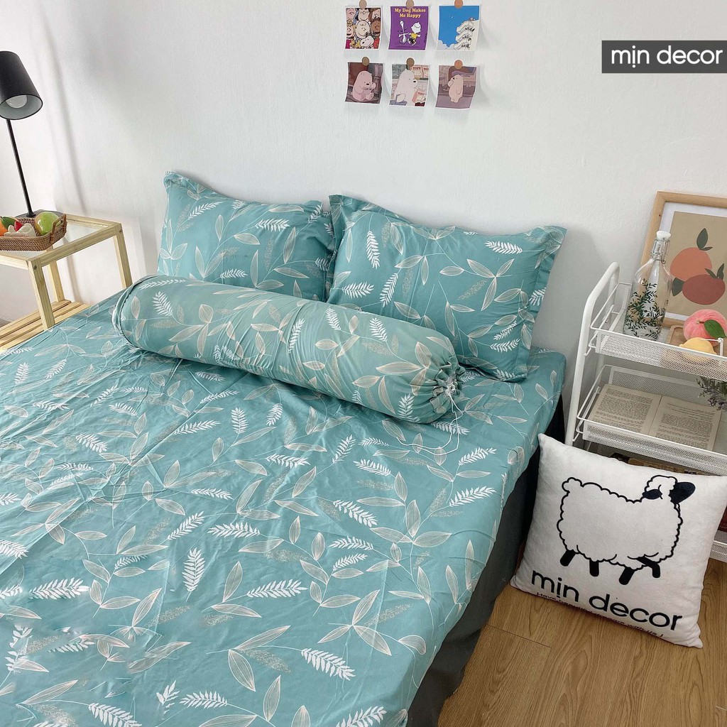 Bộ ga gối cotton 3D MỊN DECOR mềm mại nhiều mẫu mã | BigBuy360 - bigbuy360.vn
