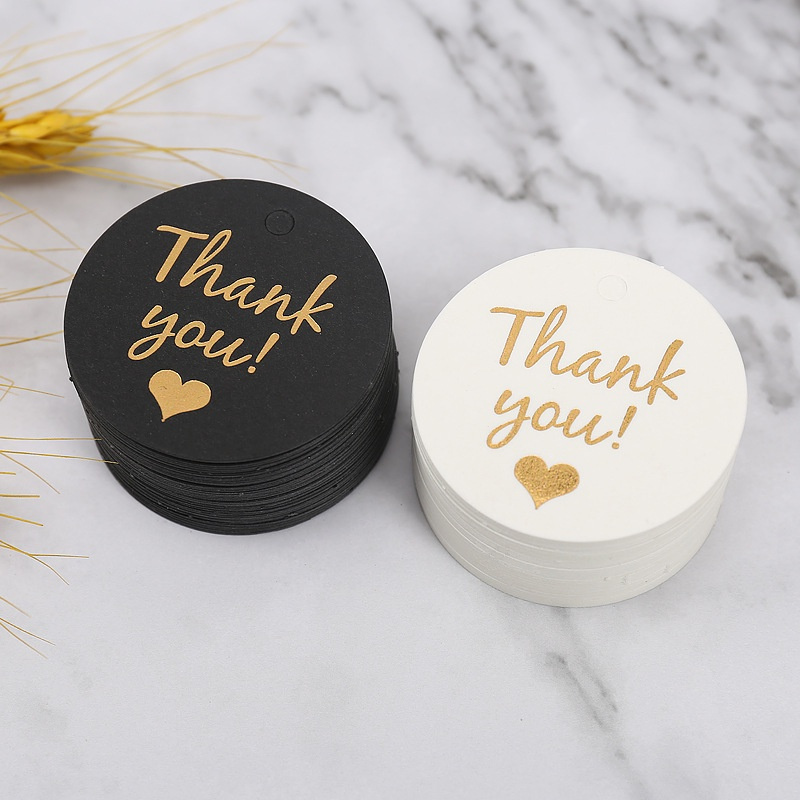 100 thẻ in chữ Thank you dùng trang trí tiệc sinh nhật