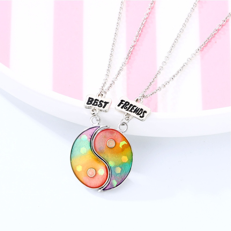 Set 2 Vòng cổ Tình Bạn Có Nam Châm Hít Kiểu Hàn Quốc Cho Tuổi Teen