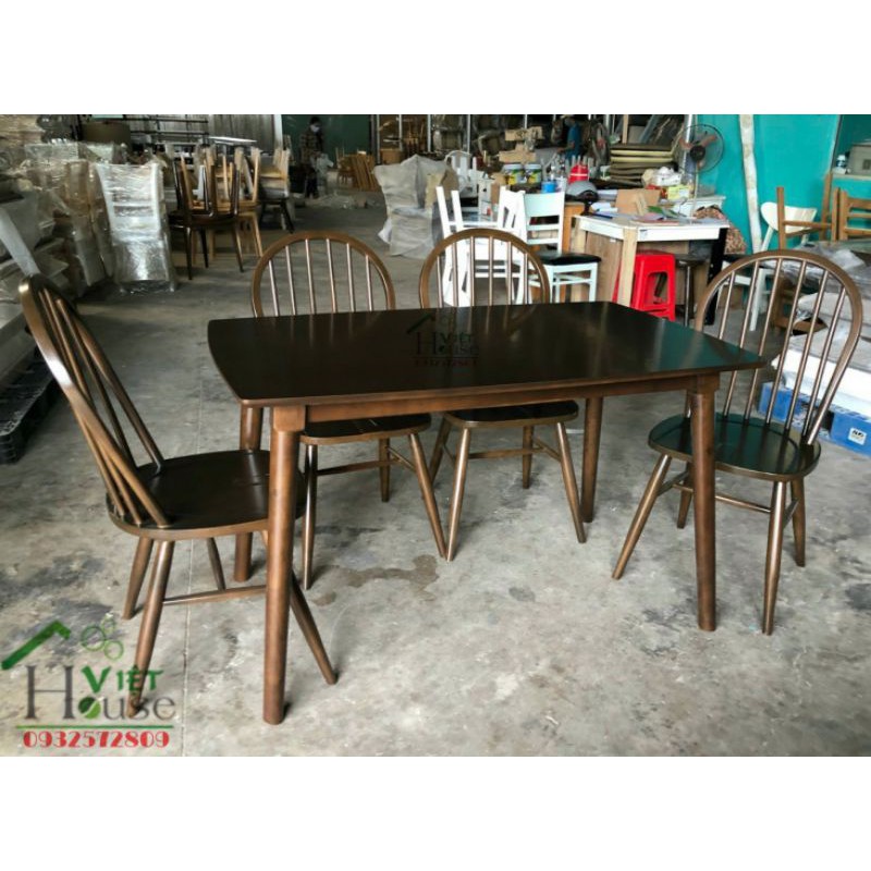 Bộ Bàn ăn 4 ghế Windsor giá rẻ