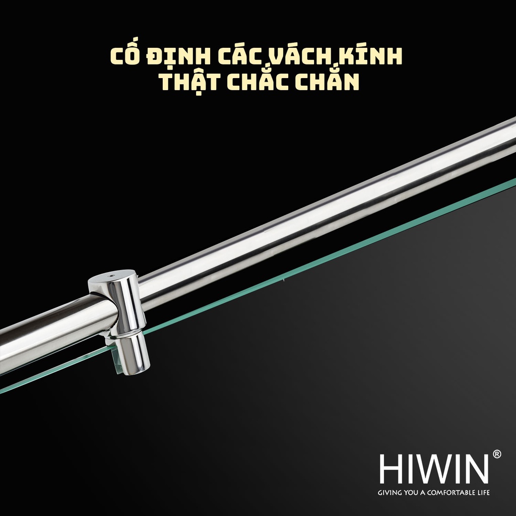 Ống inox thanh giằng vách kính nhà tắm inox 304 mặt gương phi 25 dài 1,5m HIWIN SB-615