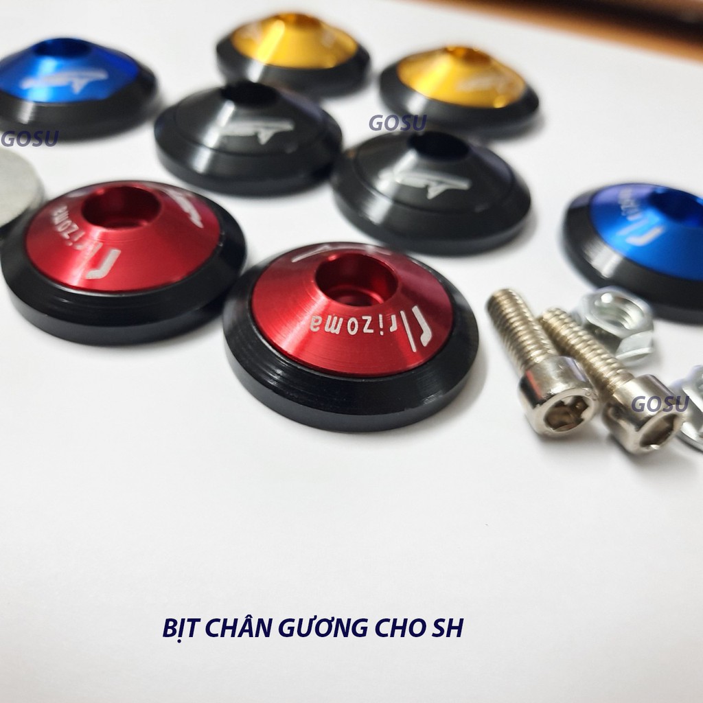 Bịt chân gương SH - nhôm CNC đủ màu