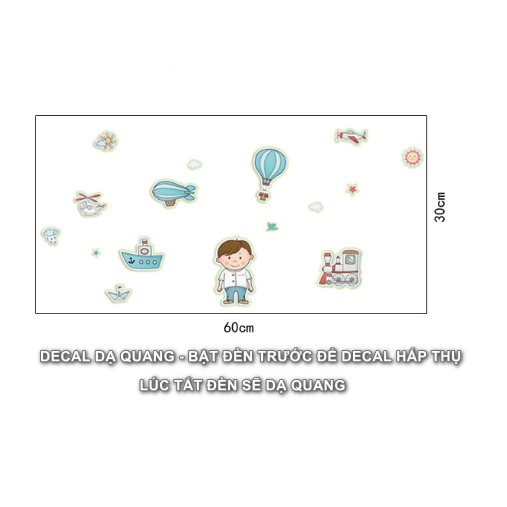 Decal trang trí tường - Bé cùng tương lai - DẠ QUANG