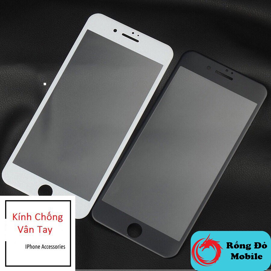 Kính cường lực chống bám vân tay iphone full màn cho 6/7/8/7+/8+/X/XR/XS MAX/11/11 Pro Max/12/12 Pro Max Rồng Đỏ Mobile