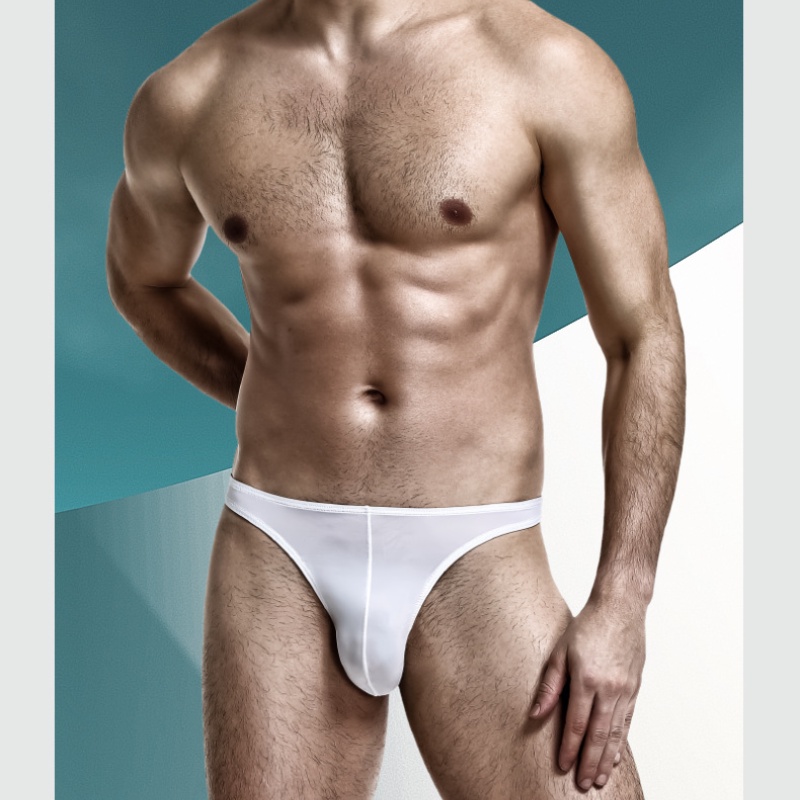 Quần lót lọt khe bằng lụa lạnh thoáng khí thoải mái thời trang cho nam M221