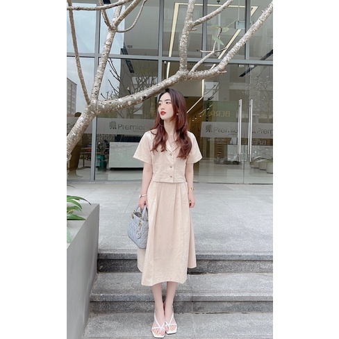 SET ÁO CHÂN VÁY MIDI ĐŨI SIÊU MÁT madeby Mullet