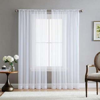 Rèm cửa vải voan trắng trơn sang trọng cao cấp giá rẻ