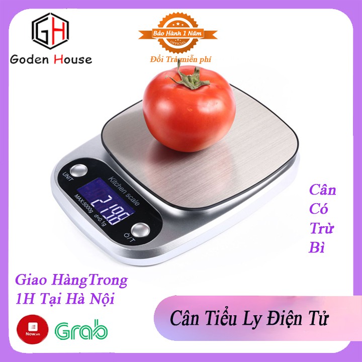 Cân điện tử nhà bếp siêu chính xác High Precision dải cân 3kg - 0.1g, cân điện tử Goden House-Bảo hành 3 tháng