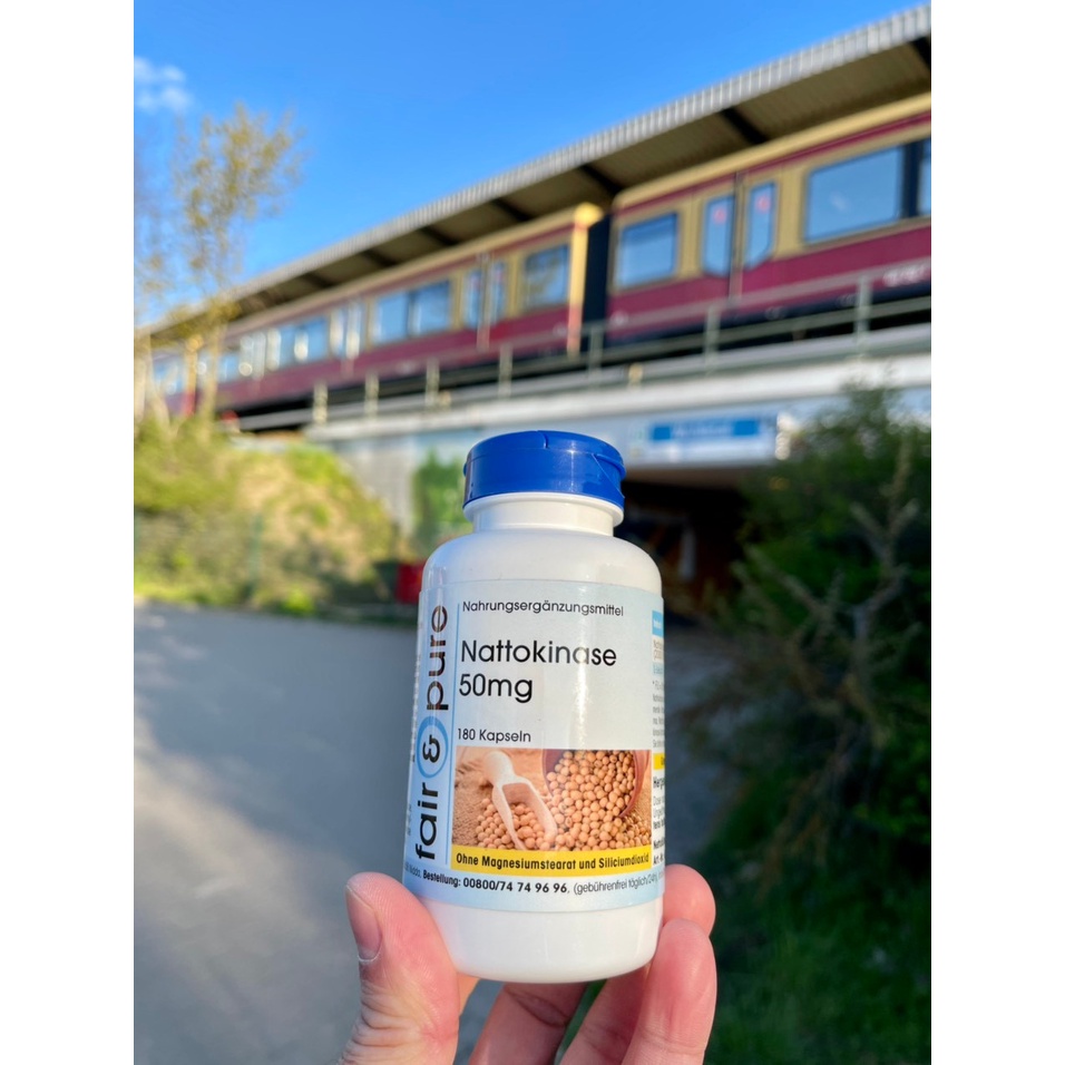 Viên uống chống đột quỵ Nattokinase 50mg Fair & Pure Đức 180 viên