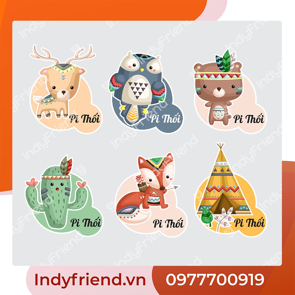 Sticker ủi - hình ủi - decal ủi tên bé - cho bé đi học - in theo yêu cầu