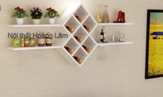 Kệ trang trí treo tường gỗ công nghiệp