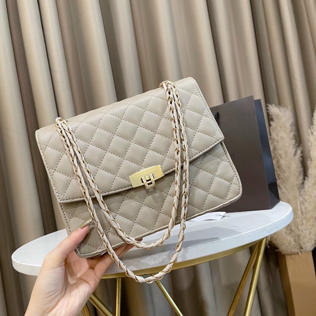 Túi cnk da hạt Túi xách ck ô trám size 24 - ZENI.STORE