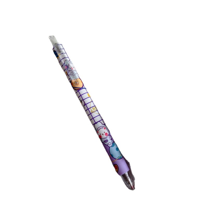 Bộ 6 Bút Mực Đen Dạng Nhấn Hình Chú Gấu Dễ Thương Cho Học Sinh Nữ